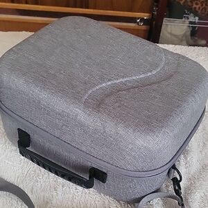 Gray Structured Travel Case with Carry Handle